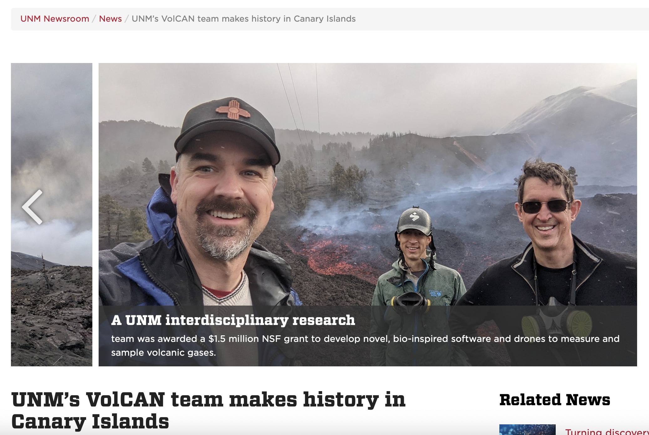 VolCAN drones sampling a volcanic plume