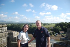 Shirley and Elwyn, Caernarfon Castle, Wales